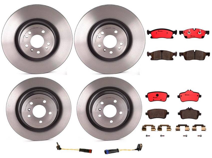 Brembo Brake Pads and Rotors Kit - Front and Rear (350mm/330mm) (Ceramic)